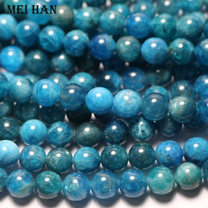 Meihan Natural Apatite Smooth Round Loose Gemstone Beads