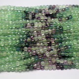 Meihan 5mm Fluorite Cube Beads Strand for Jewelry Making