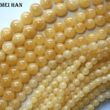 Meihan 6mm 8mm 10mm Honey Jade Round Beads DIY Bracelet Necklace