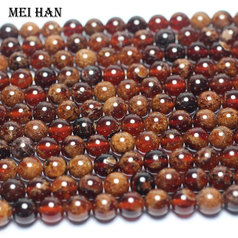 Meihan 8mm 10mm Spessartine Garnet Beads for Jewelry Making DIY