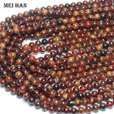 Meihan 8mm 10mm Spessartine Garnet Beads for Jewelry Making DIY