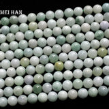 8mm Burma Jade Smooth Round Stones Beads for Jewelry Making DIY