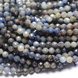 Meihan Natural Sapphire 6?0.3mm Faceted Round Loose Beads