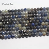 Meihan Natural Sapphire 6?0.3mm Faceted Round Loose Beads