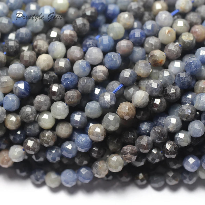 Meihan Natural Sapphire 6?0.3mm Faceted Round Loose Beads