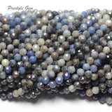 Meihan Natural Sapphire 6?0.3mm Faceted Round Loose Beads