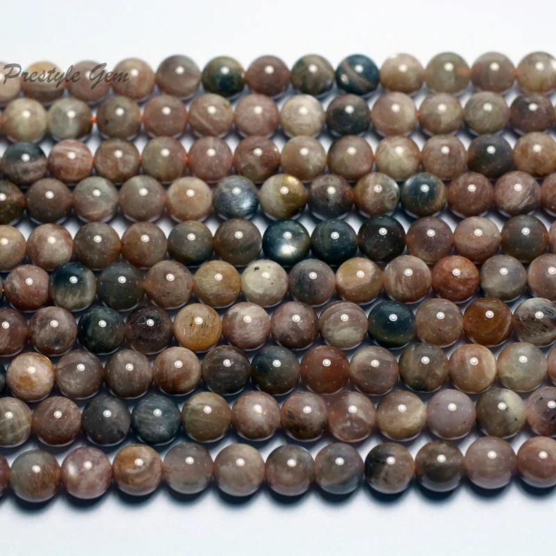 Meihan 6mm Sunstone Smooth Round Loose Beads for Jewelry Making