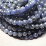 A+ Tanzanite Smooth Round Loose Beads Stone For Jewerly Making DIY