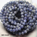 A+ Tanzanite Smooth Round Loose Beads Stone For Jewerly Making DIY