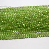 Meihan Natural Faceted Round Peridot Loose Beads for Jewelry Making