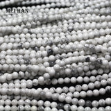 Meihan 4-5mm Howlite Smooth Round Beads Set