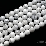 Meihan 6mm 8mm 10mm Howlite Smooth Round Beads for Bracelet Necklace DIY