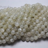 Meihan 6mm-10mm Milky Moonstone Round Beads Stone for DIY Jewelry Making