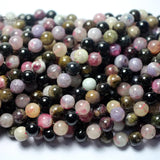Meihan Tourmaline Smooth Round Loose Beads Stones 6mm 8mm
