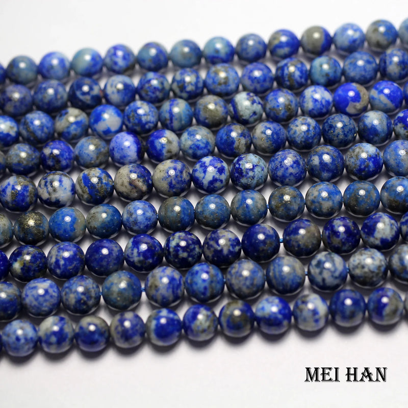 Meihan 6mm 8mm Lapis Lazuli Round Beads for Jewelry Making DIY