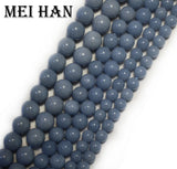 Meihan 8mm 10mm 12mm Peru Angelite Round Charm Stone DIY Bracelet