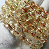 Meihan AA Citrine Faceted Round Loose Beads Bracelet