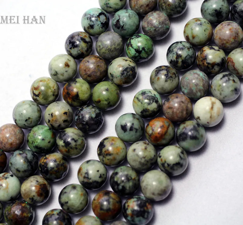 Meihan Natural African Turquoise 8mm 10mm Loose Gem Stone Beads
