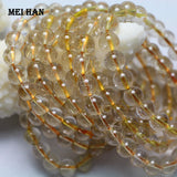 Meihan Rutilated Quartz Smooth Round Loose Beads Stones