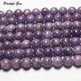 Meihan Lepidolite Smooth Round Beads 8-12mm for Jewelry Making
