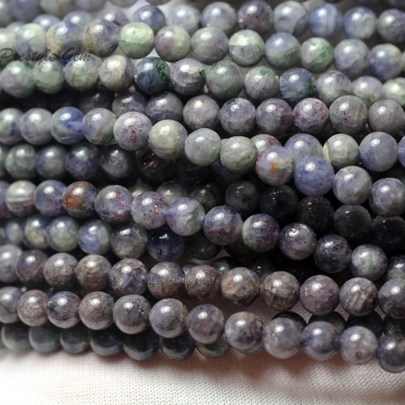 Meihan Natural Red Blood Iolite Beads 5-6mm Round Loose Stones