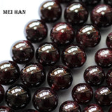 Meihan Red Garnet Gemstone Beads 6mm 8mm 10mm for DIY Jewelry Making