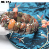 Meihan A+ flower agate bangle 10*22mm charm jewelry