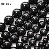 Meihan Tourmaline Smooth Round Loose Beads for DIY Jewelry Making