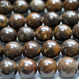 Meihan Bronzite 12mm Round Gemstone Beads for Jewelry Making