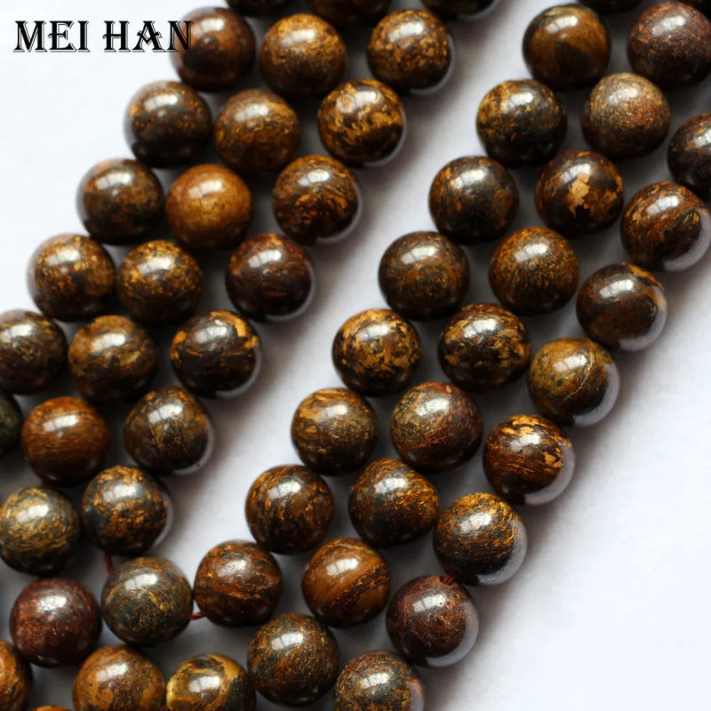 Meihan Natural Bronzite 6mm 8mm 10mm Gem Stone Beads for DIY Jewelry Making