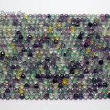 Meihan Fluorite Faceted Round Beads 3.4mm (5strands/set)