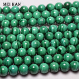 Meihan Malachite Beads 7.5-8mm 8-8.5mm Round for Bracelet