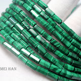 Meihan Natural Malachite Column Loose Beads Stone