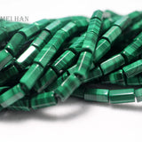Meihan Natural Malachite Column Loose Beads Stone