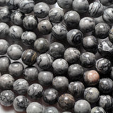 Meihan 8mm Map Stone Smooth Round Beads Set for Jewelry Making