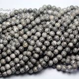 Meihan 8mm Map Stone Round Beads for Jewelry Making