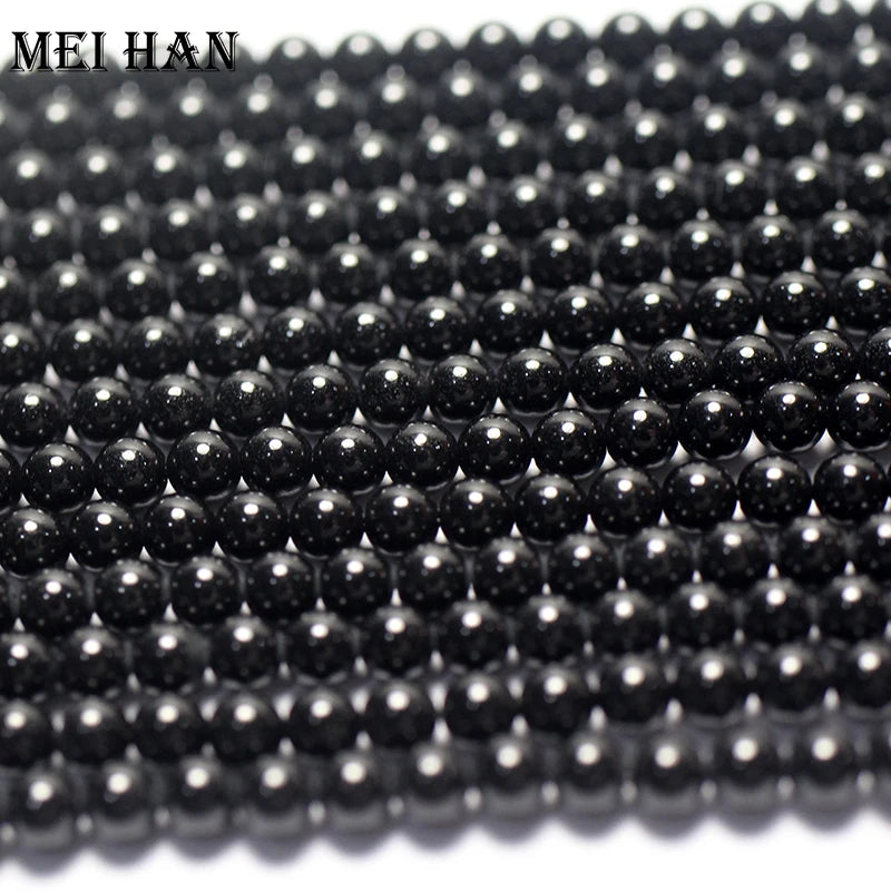 Meihan 5 strands/set 3mm Tourmaline Round Loose Beads
