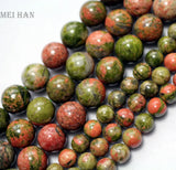 Meihan 8mm Unakite Smooth Round Beads for Jewelry Making