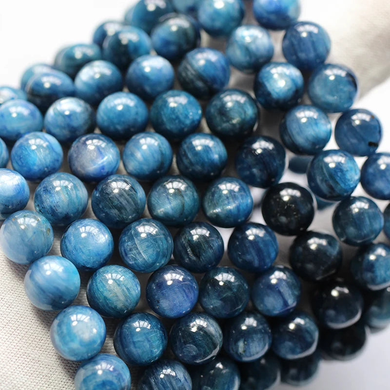 Meihan Kyanite Round Stone Beads Bracelet DIY Making