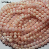 Meihan 8mm 10mm Morganite Round Gem Stone Beads
