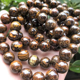 Meihan Natural A+++ Opal Boulder Smooth Round Gem Stone Beads DIY Bracelet