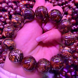 Meihan Natural A+++ Opal Boulder Smooth Round Gem Stone Beads DIY Bracelet