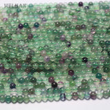 Meihan Colorful Fluorite 6mm Round Beads for Jewelry Making