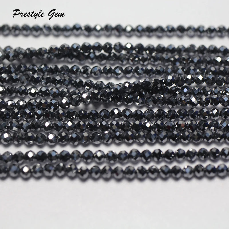 Meihan Terahertz 2.2mm Faceted Round Loose Beads for DIY Bracelet