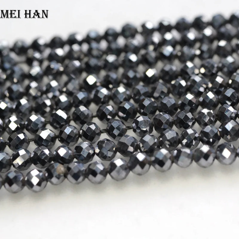Meihan Terahertz 4?0.2mm Faceted Round Loose Beads