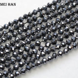Meihan Terahertz 4?0.2mm Faceted Round Loose Beads
