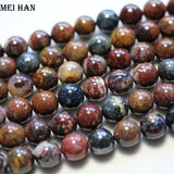 Meihan 10mm 12mm Pietersite Smooth Round Love Beads Stone for DIY Jewelry Making