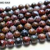 Meihan 10mm 12mm Pietersite Smooth Round Love Beads Stone for DIY Jewelry Making