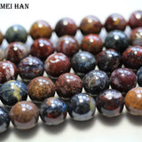 Meihan 10mm 12mm Pietersite Smooth Round Love Beads Stone for DIY Jewelry Making