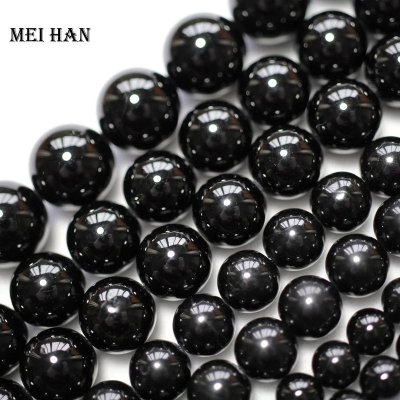 Meihan 12mm Tourmaline Round Loose Beads for Jewelry Making